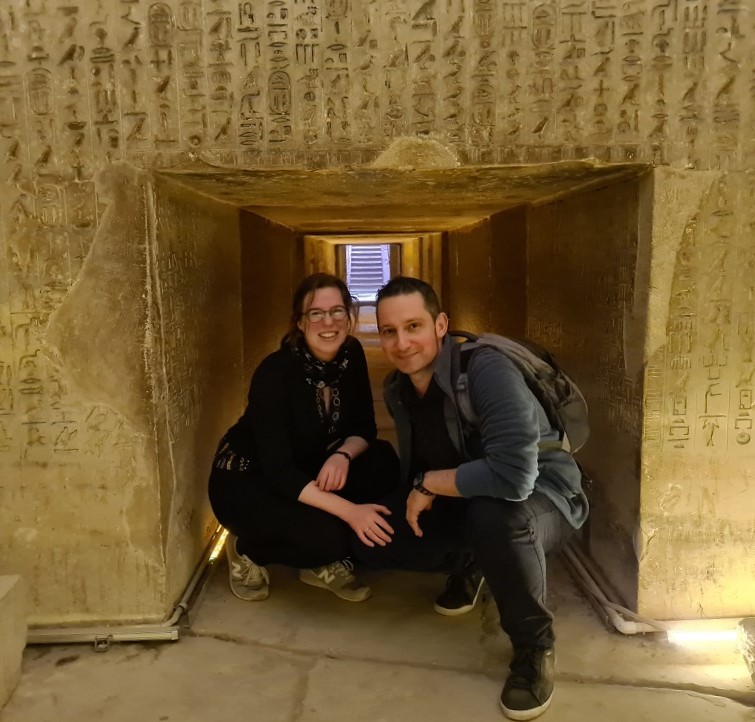 Ägypten, Sakkara, Antje und Patrick